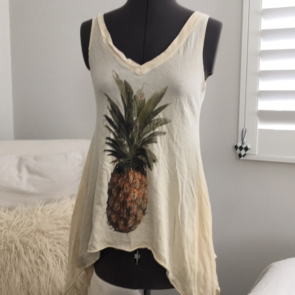 Wildfox Pineapple Tank Tee XS